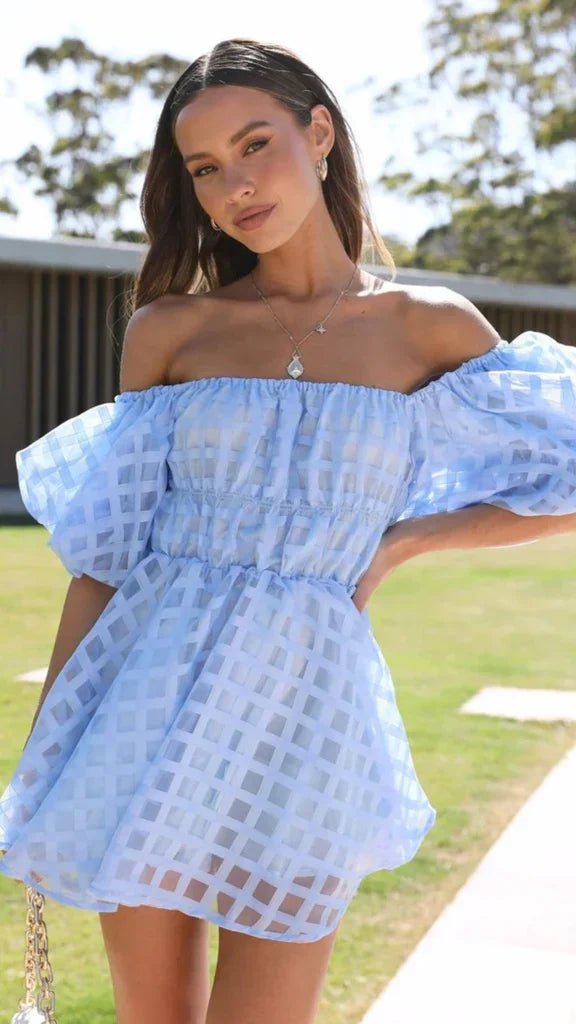 Linn | Puff Sleeve Mini Dress in first_variant_option1 | Elegant Women&