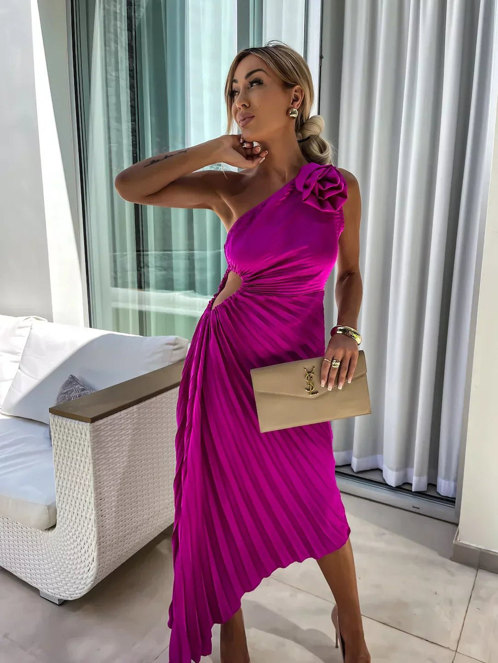 Lizbeth | Romantic Flower Dress in first_variant_option1 | Elegant Women's Dress - Maeve The Label