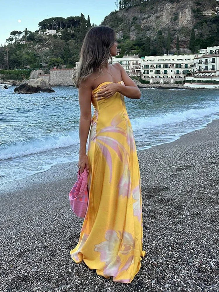 Londyn | Flowy Maxi Dress in first_variant_option1 | Elegant Women&