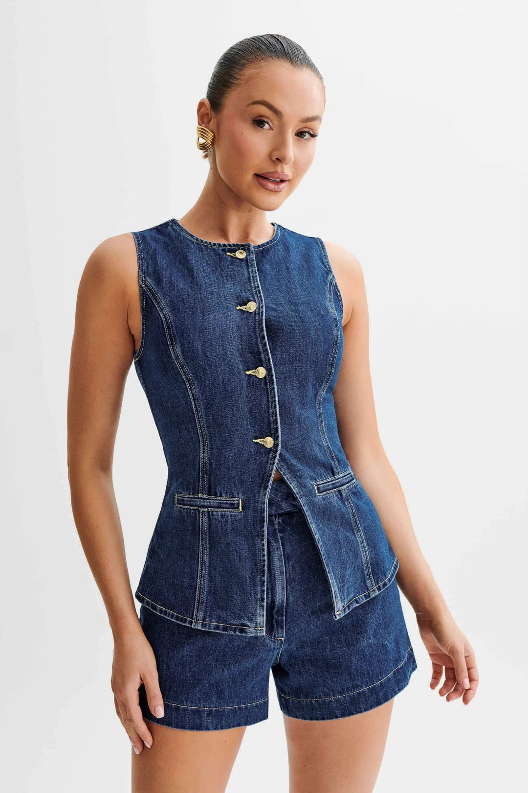 Lorna | Denim Co - ord in first_variant_option1 | Elegant Women&