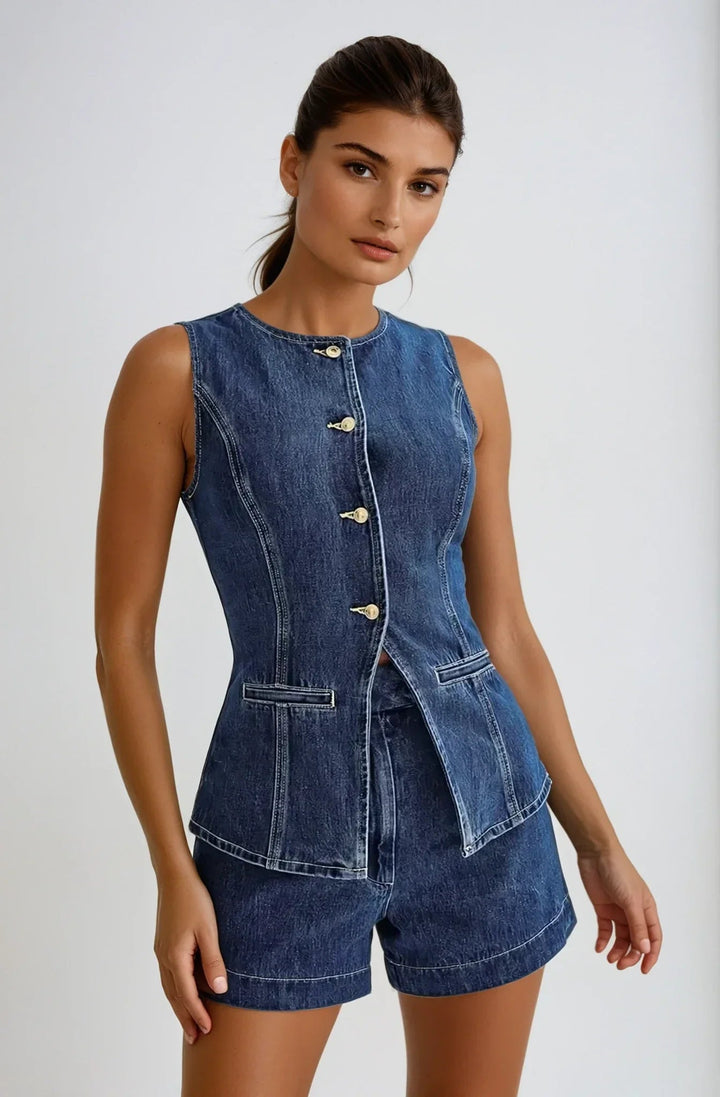 Lorna | Denim Co - ord in first_variant_option1 | Elegant Women&