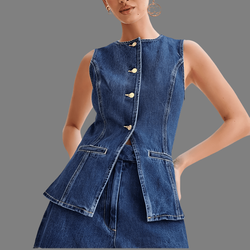 Lorna | Denim Co - ord in first_variant_option1 | Elegant Women&
