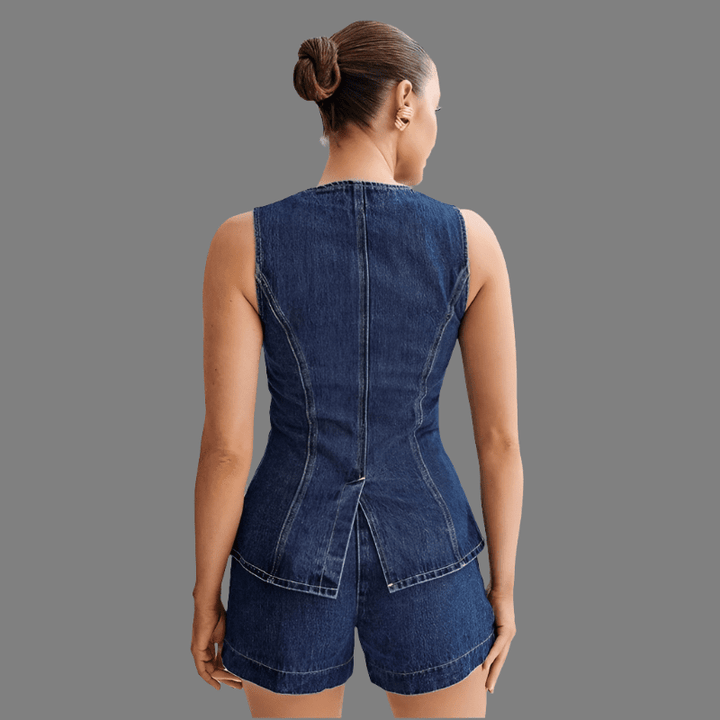 Lorna | Denim Co - ord in first_variant_option1 | Elegant Women&