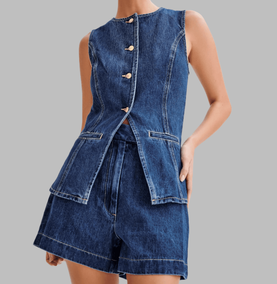 Lorna | Denim Co - ord in first_variant_option1 | Elegant Women&