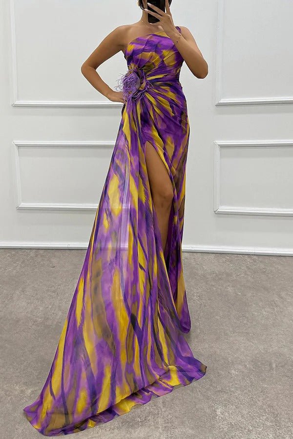 Lorna | Vibrant Draped Gown in first_variant_option1 | Elegant Women&