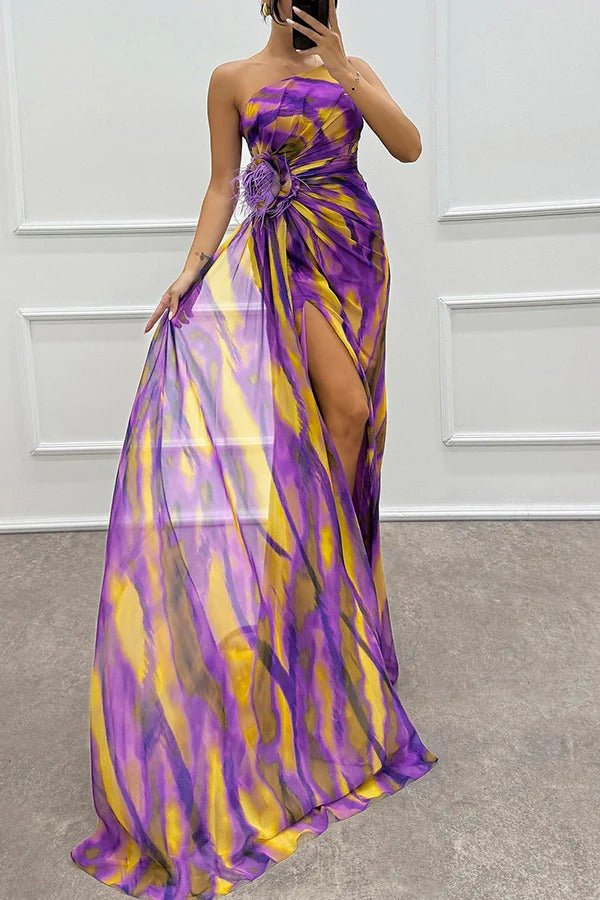 Lorna | Vibrant Draped Gown in first_variant_option1 | Elegant Women&