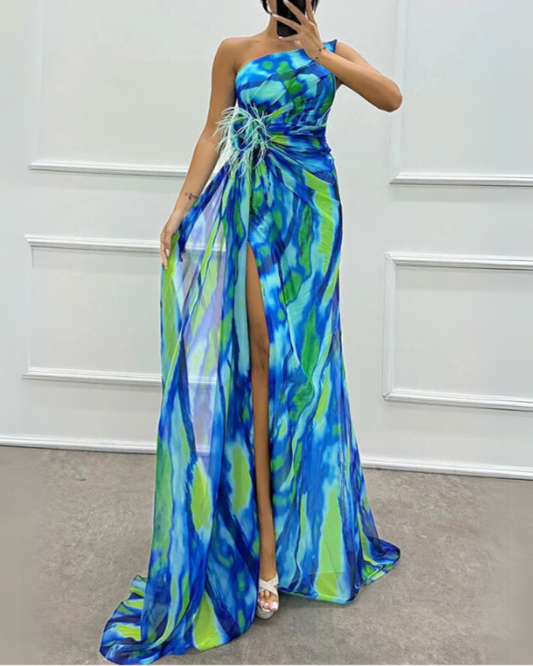Lorna | Vibrant Draped Gown in first_variant_option1 | Elegant Women&