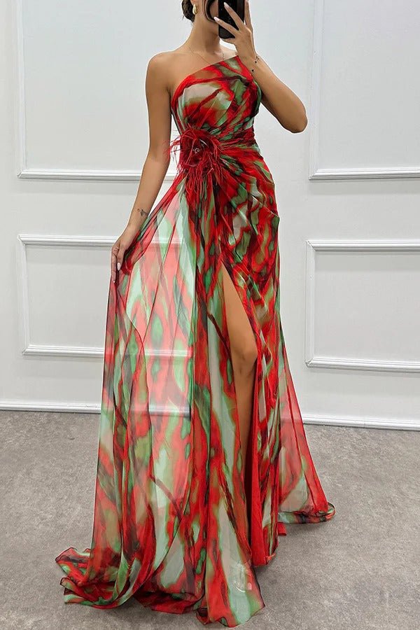Lorna | Vibrant Draped Gown in first_variant_option1 | Elegant Women&
