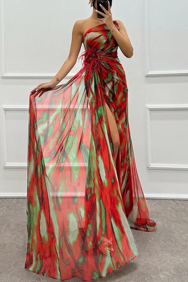 Lorna | Vibrant Draped Gown in first_variant_option1 | Elegant Women&