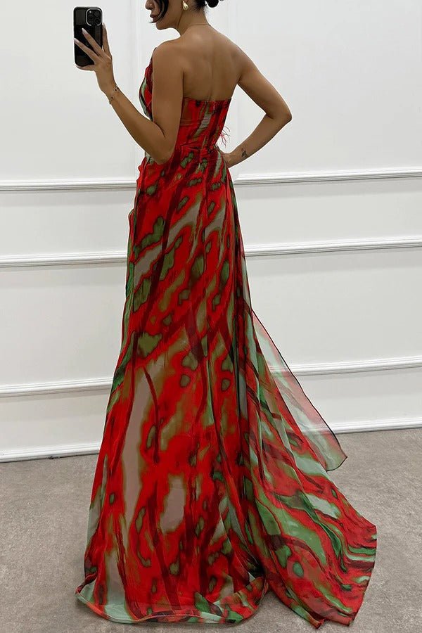 Lorna | Vibrant Draped Gown in first_variant_option1 | Elegant Women&
