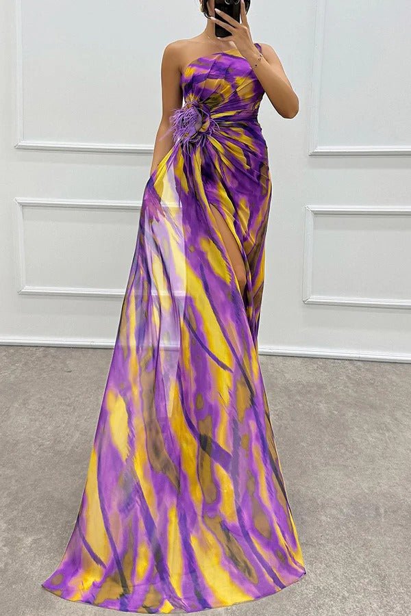 Lorna | Vibrant Draped Gown in first_variant_option1 | Elegant Women&