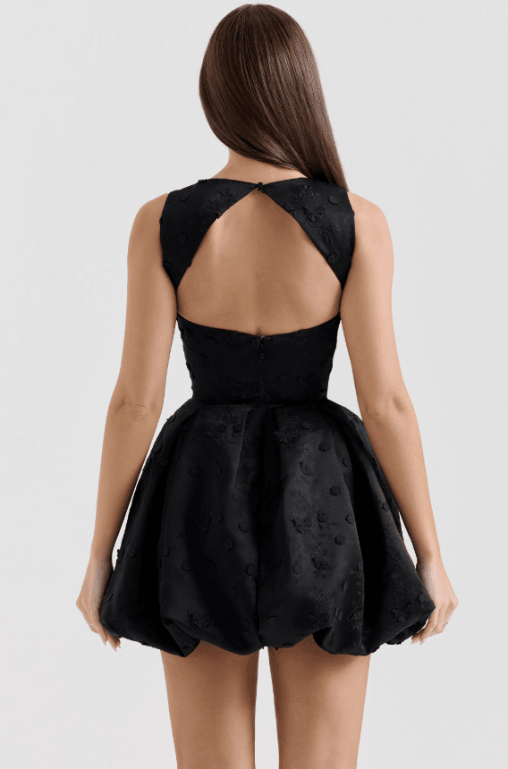 Lottie | Black Balloon Dress in first_variant_option1 | Elegant Women&