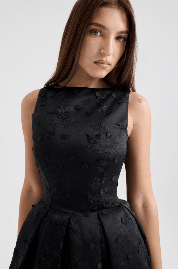 Lottie | Black Balloon Dress in first_variant_option1 | Elegant Women&