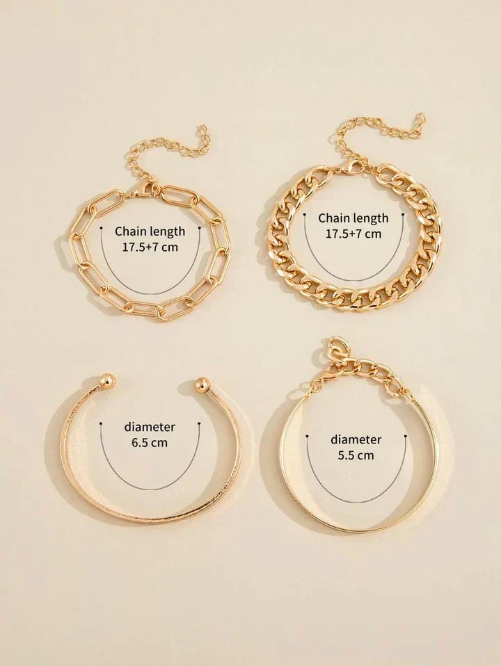 Lunara | Mixed Gold Bangle Bracelet in first_variant_option1 | Elegant Women&
