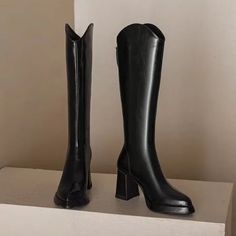 Lyra | Timeless Glossy Boots in first_variant_option1 | Elegant Women&