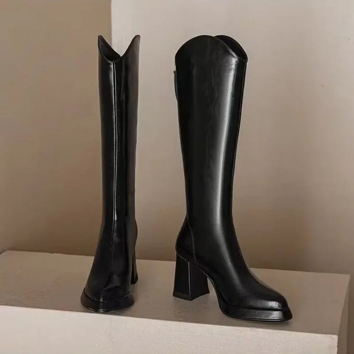 Lyra | Timeless Glossy Boots in first_variant_option1 | Elegant Women&