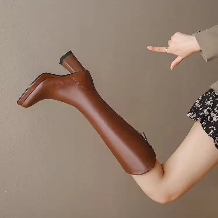 Lyra | Timeless Glossy Boots in first_variant_option1 | Elegant Women&