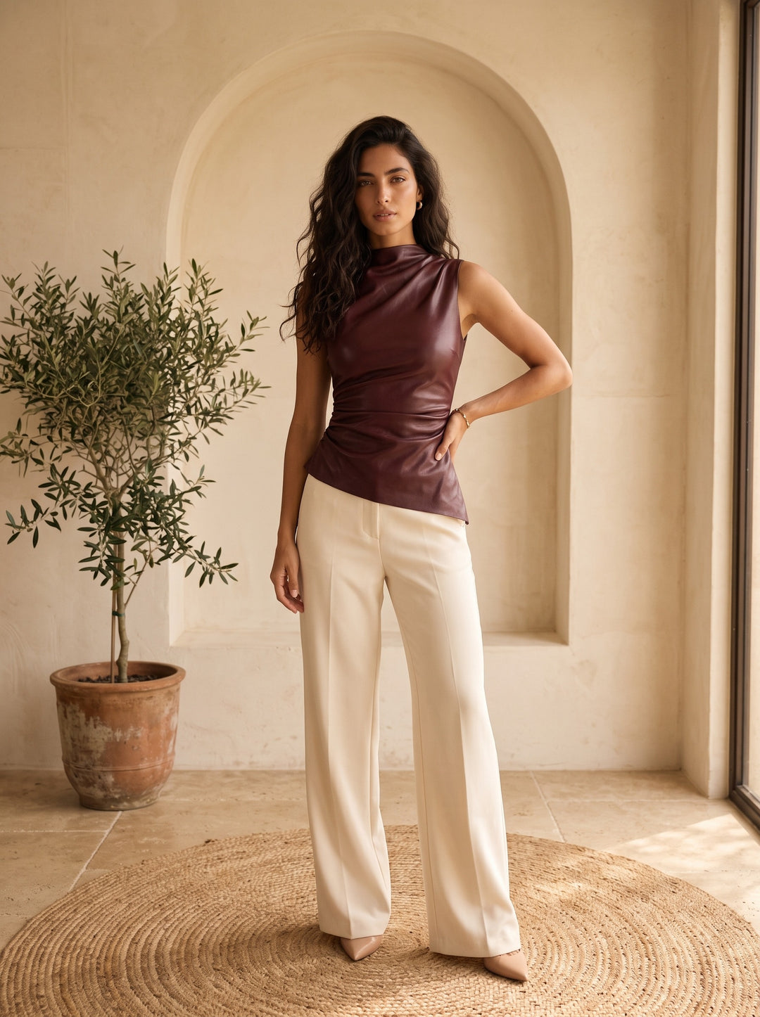 Serena – Burgundy, front