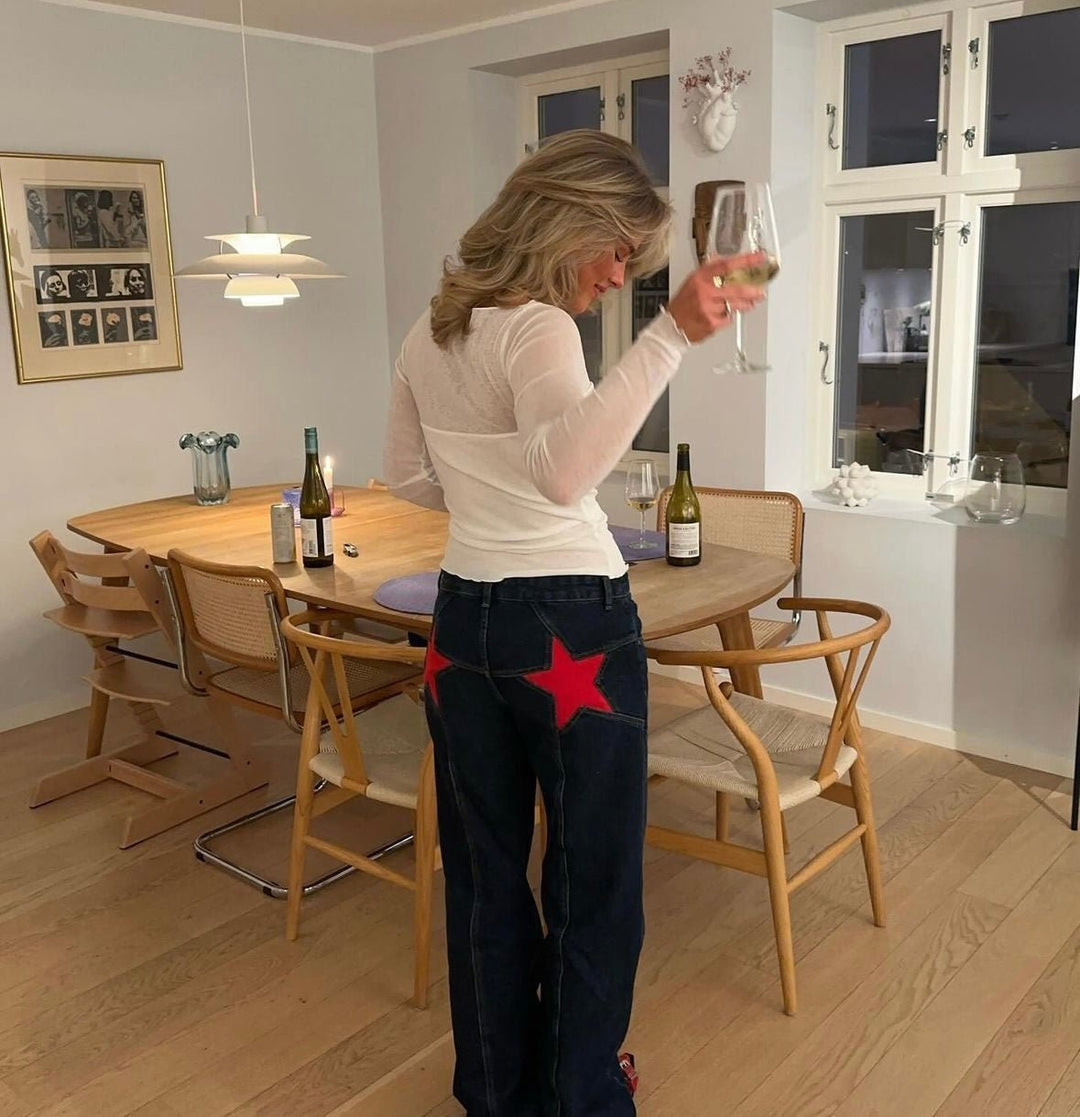 Maggie | Flare Star Jeans in first_variant_option1 | Elegant Women&