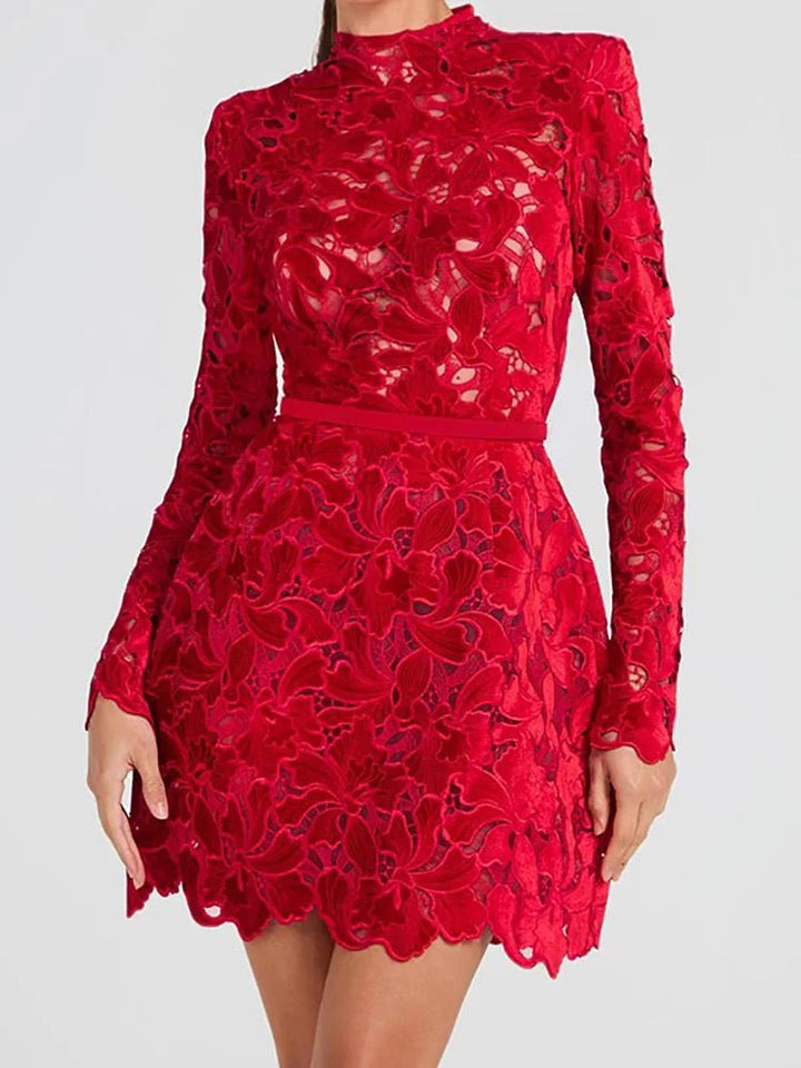 Malani | Floral Lace Dress in first_variant_option1 | Elegant Women&