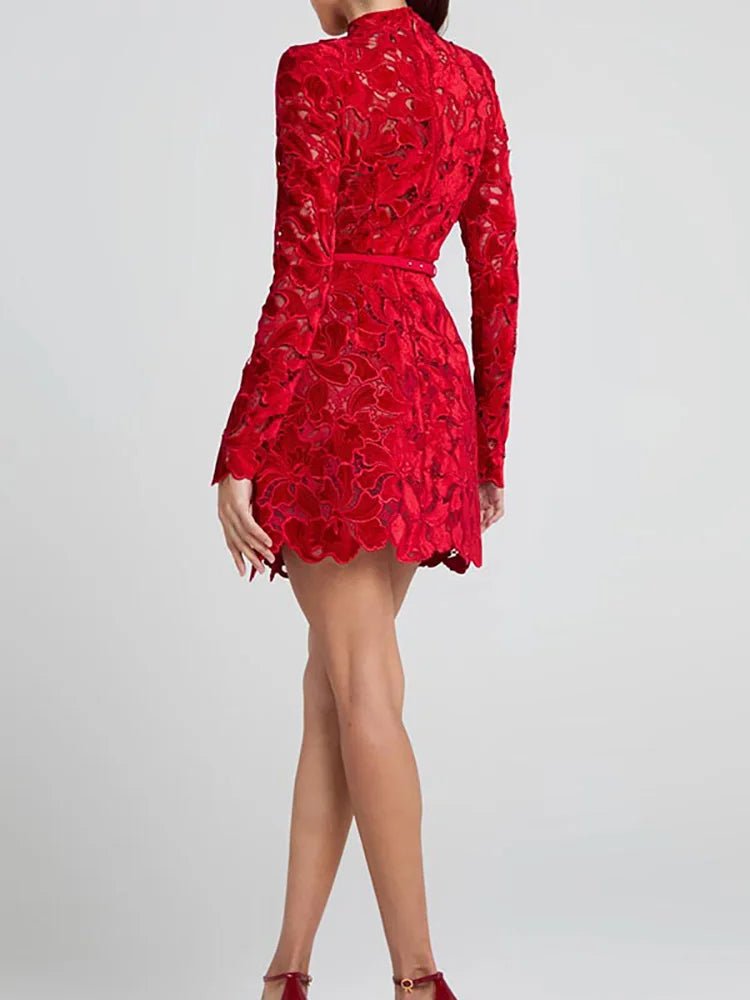 Malani | Floral Lace Dress in first_variant_option1 | Elegant Women&
