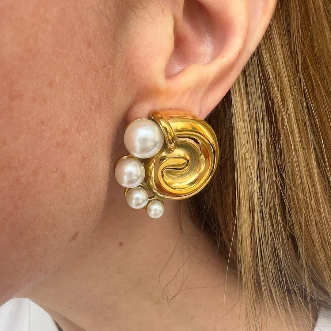 Malaya | Luxurious Pearl Earrings in first_variant_option1 | Elegant Women&