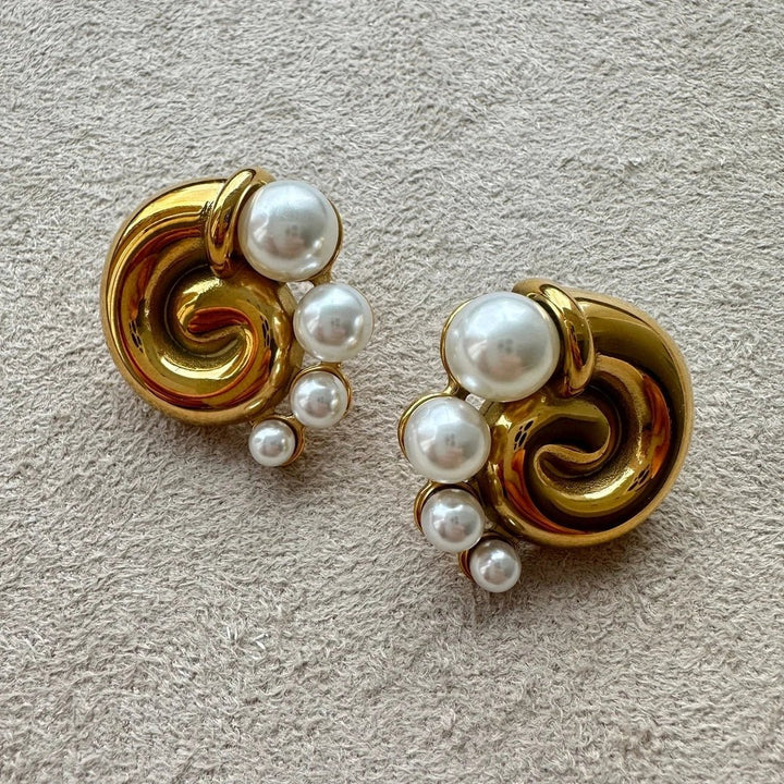 Malaya | Luxurious Pearl Earrings in first_variant_option1 | Elegant Women&