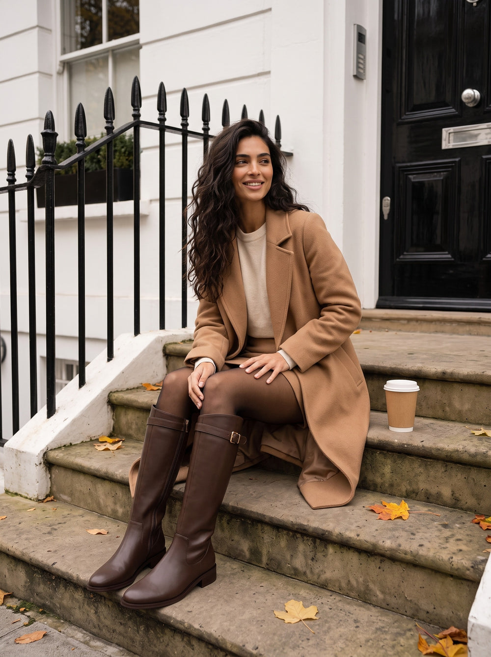 Maliyah – Black, walking past a café window