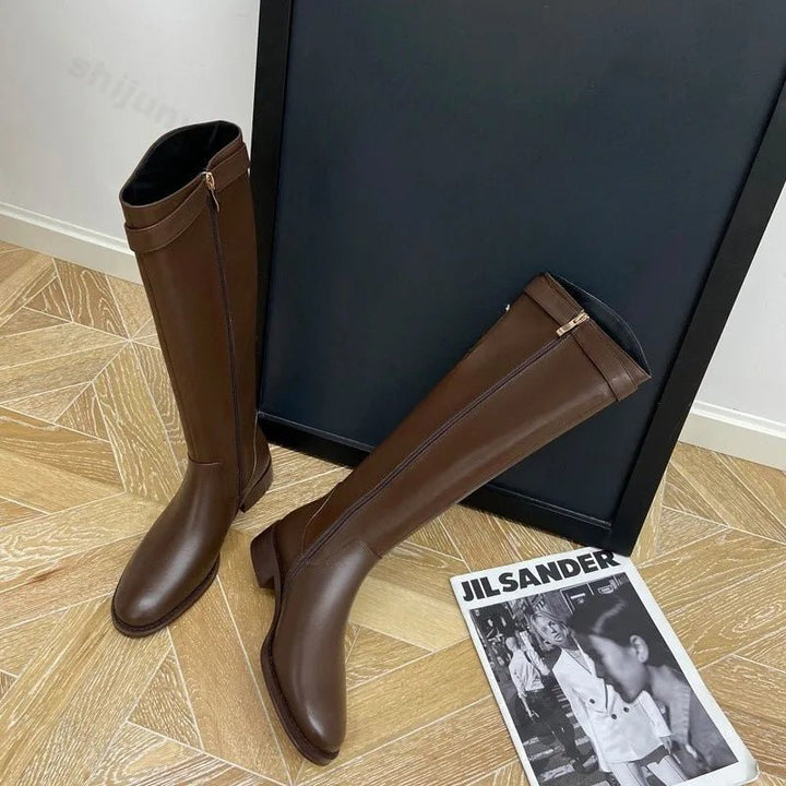 Maliyah | Classic Leather Boots in first_variant_option1 | Elegant Women&
