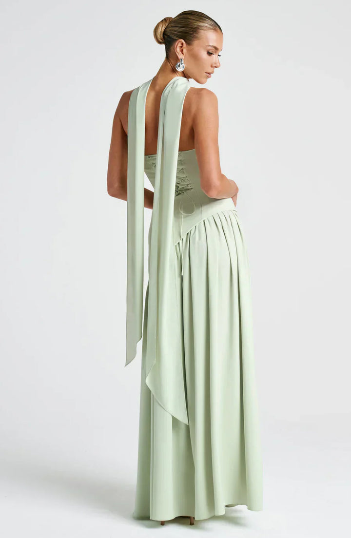 Sara | Boho Halter Maxi Dress