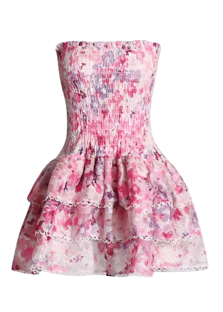 Mandy | Strapless Floral Dress in first_variant_option1 | Elegant Women&
