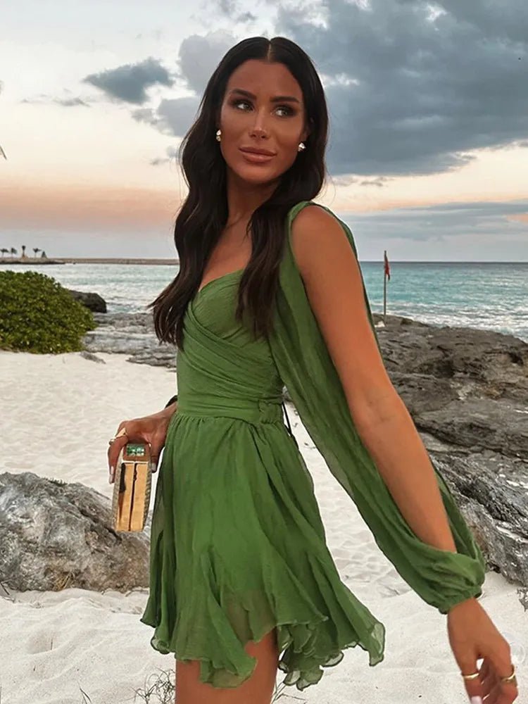 Meredith | Sophisticated Draped Dress in first_variant_option1 | Elegant Women&