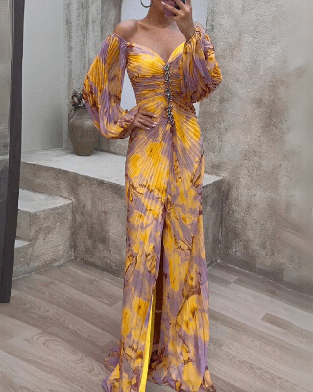 Minerva | Radiant Draped Gown in first_variant_option1 | Elegant Women&