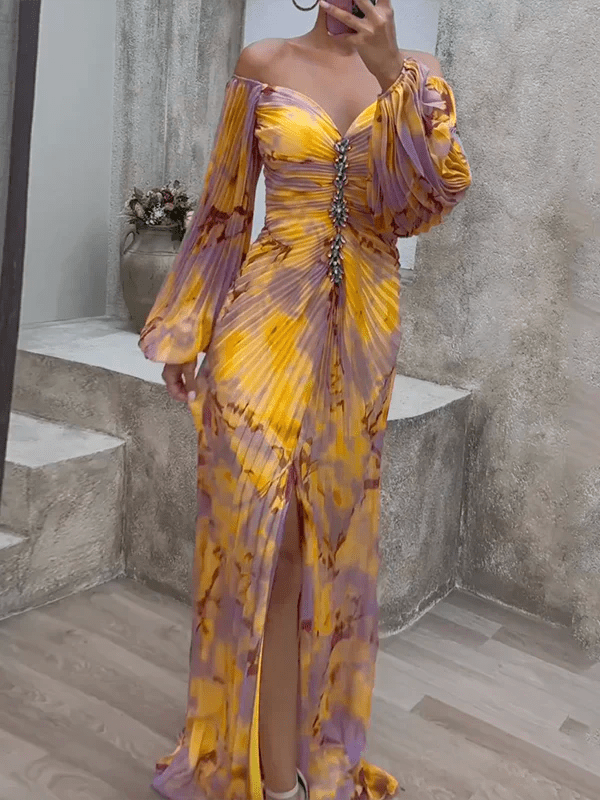 Minerva | Radiant Draped Gown in first_variant_option1 | Elegant Women&