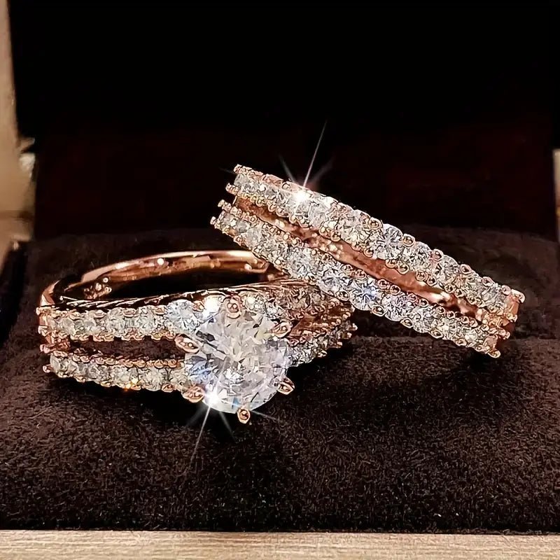 Nerella | Brilliant Ring Set in first_variant_option1 | Elegant Women's Dress - Maeve The Label