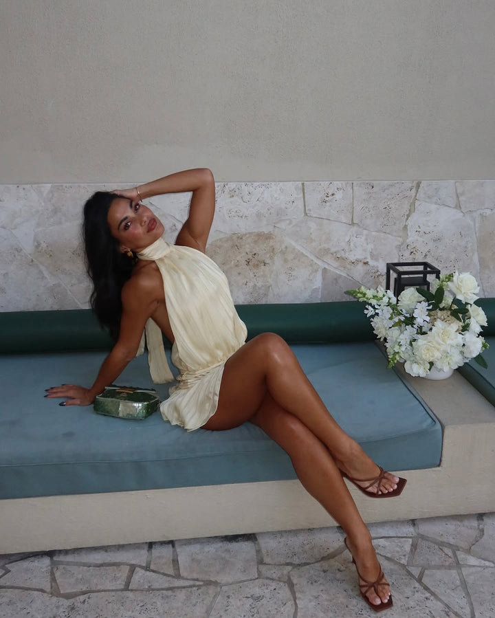 Nia | Mini Halter Dress in first_variant_option1 | Elegant Women&