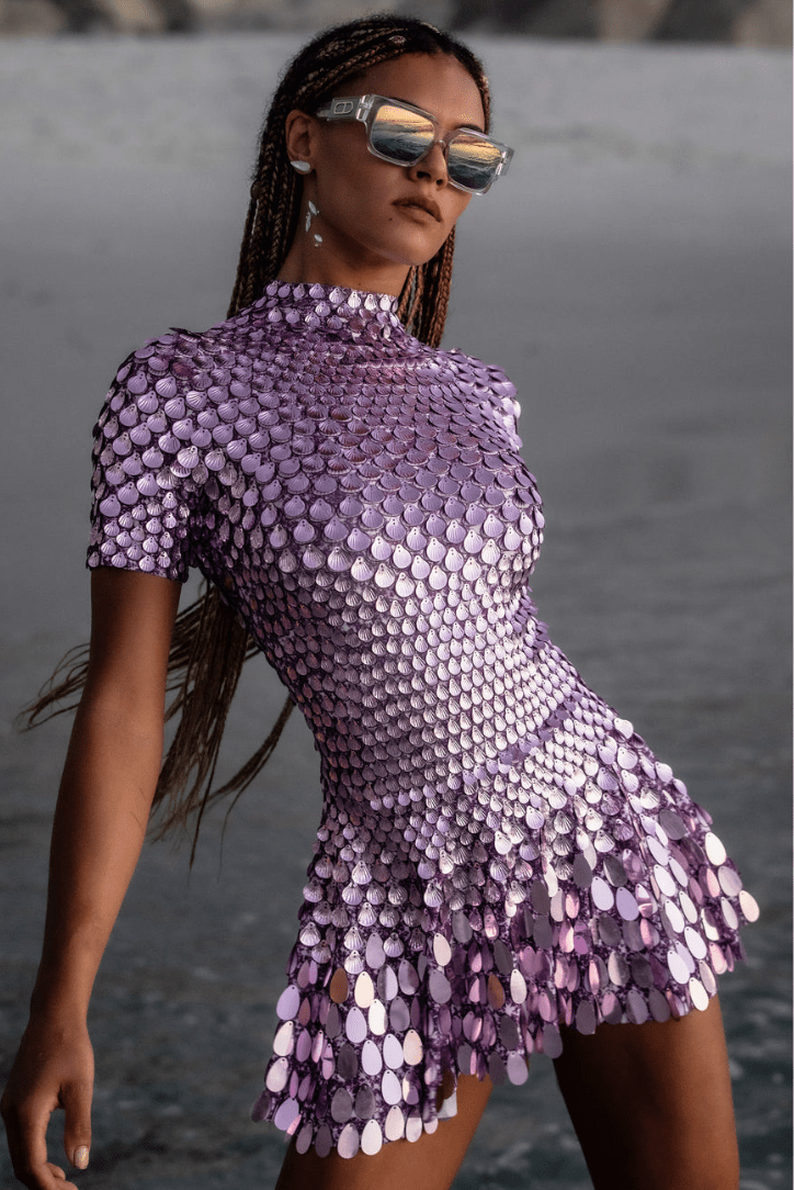 Noreen | High Neck Sequin Dress in first_variant_option1 | Elegant Women&