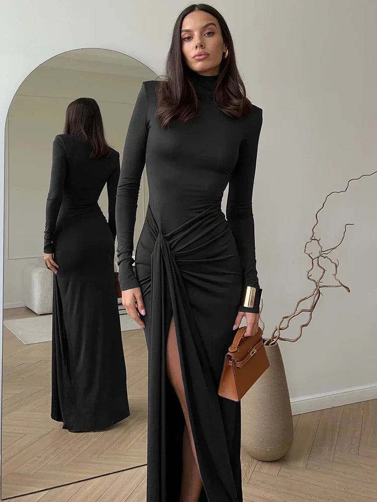 Nyomi | Modern High - Slit Gown in first_variant_option1 | Elegant Women's Dress - Maeve The Label