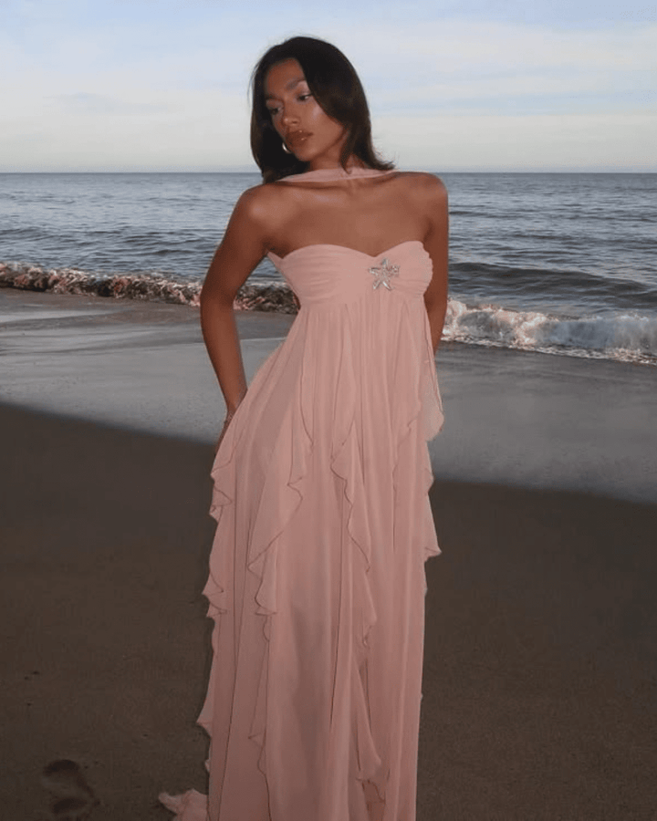 Nyra | Seabreeze Ruffle Gown in first_variant_option1 | Elegant Women&