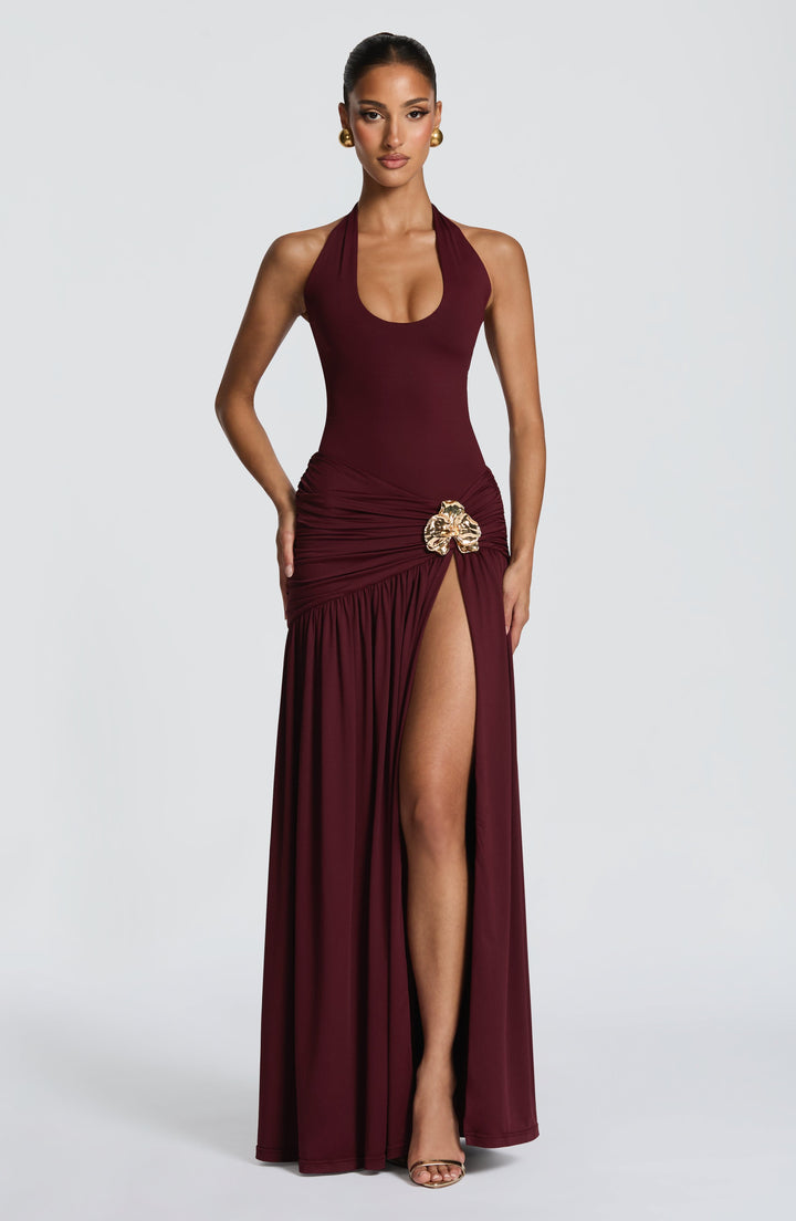 Gisell | Halter Scoop Neck High-Cut Bodysuit