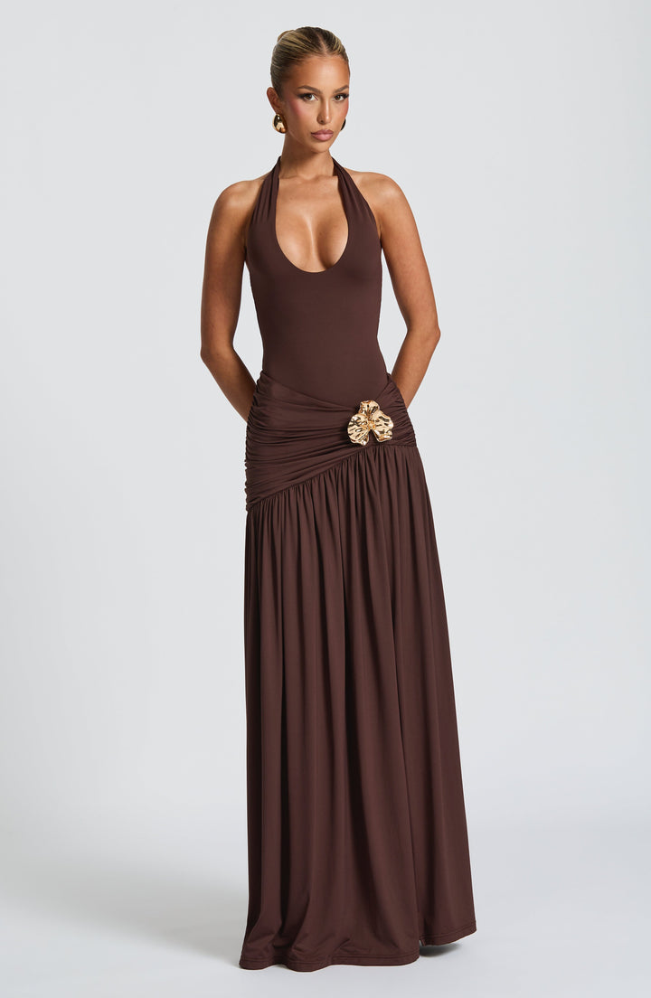 Gisell | Halter Scoop Neck High-Cut Bodysuit