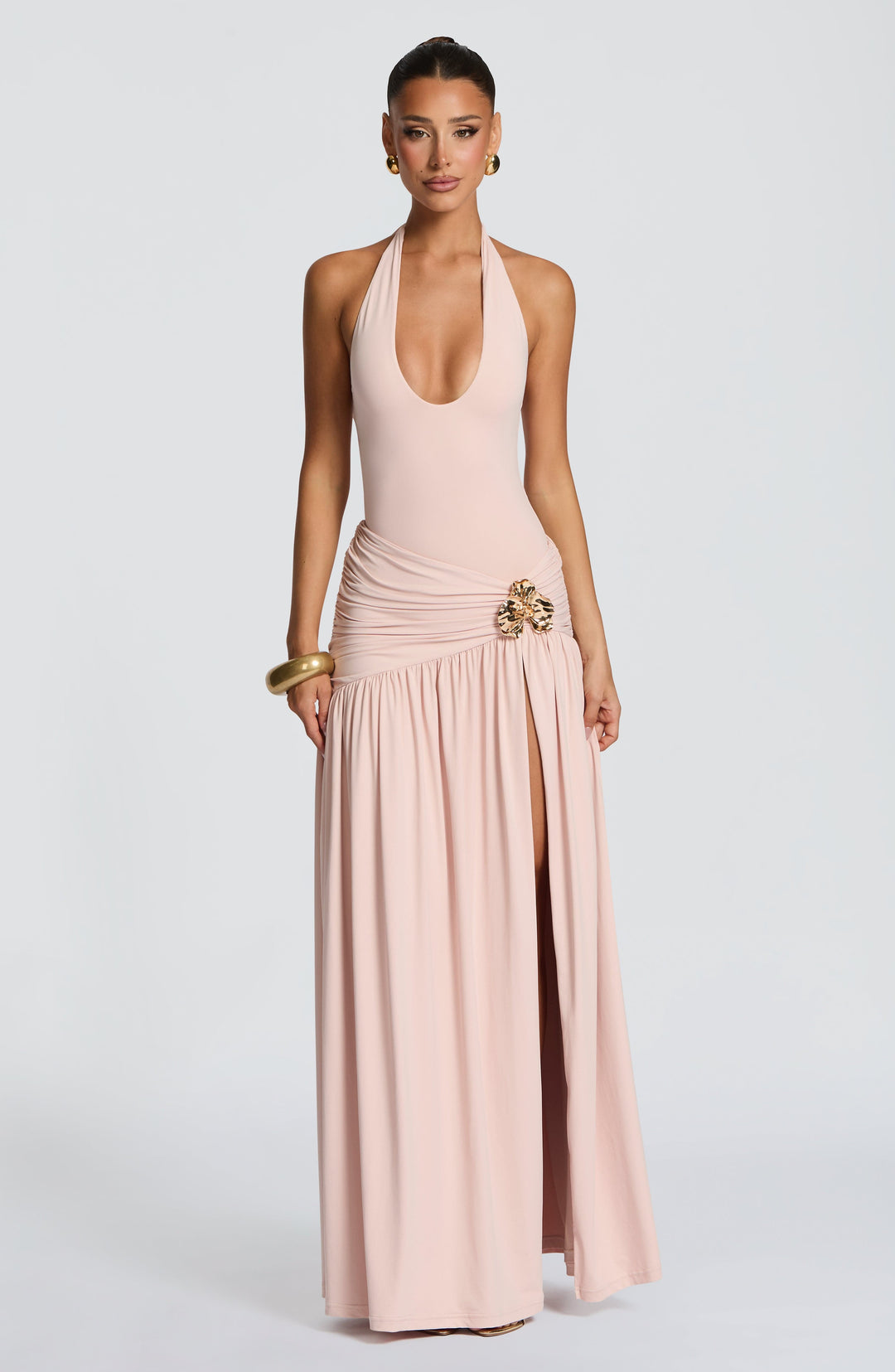 Gisell | Halter Scoop Neck High-Cut Bodysuit