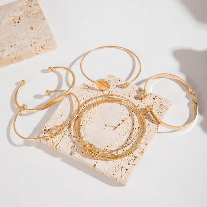 Orabella | Statement Gold Bracelet Set in first_variant_option1 | Elegant Women&