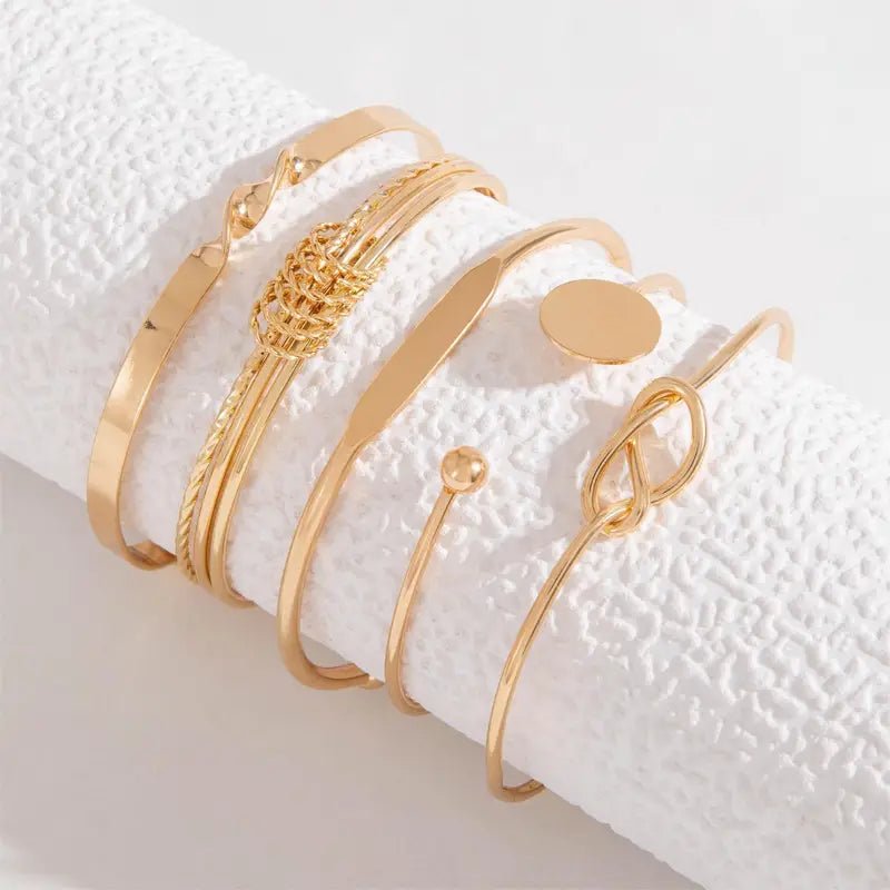 Orabella | Statement Gold Bracelet Set in first_variant_option1 | Elegant Women&