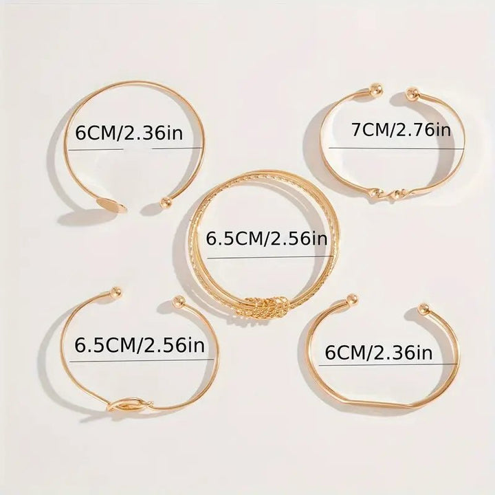 Orabella | Statement Gold Bracelet Set in first_variant_option1 | Elegant Women&