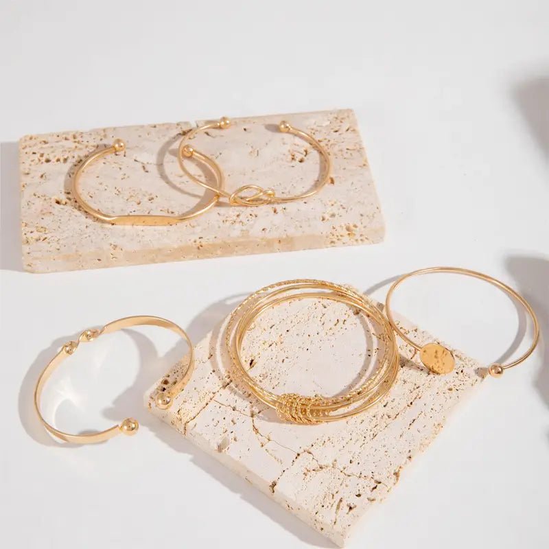Orabella | Statement Gold Bracelet Set in first_variant_option1 | Elegant Women&