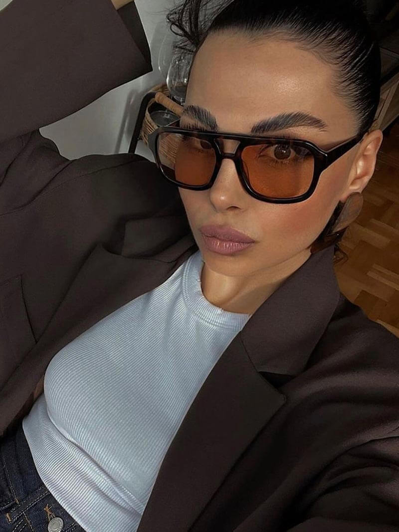 Oriana | Bold Shield Sunglasses in first_variant_option1 | Elegant Women&