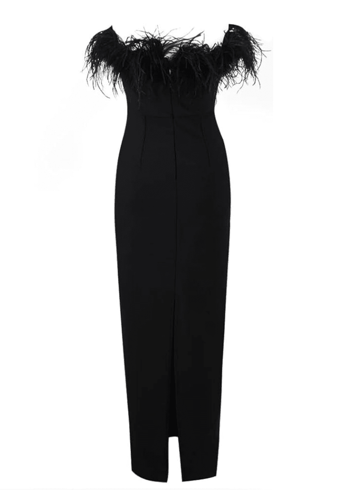 Oriana | Luxurious Feather Dress in first_variant_option1 | Elegant Women&