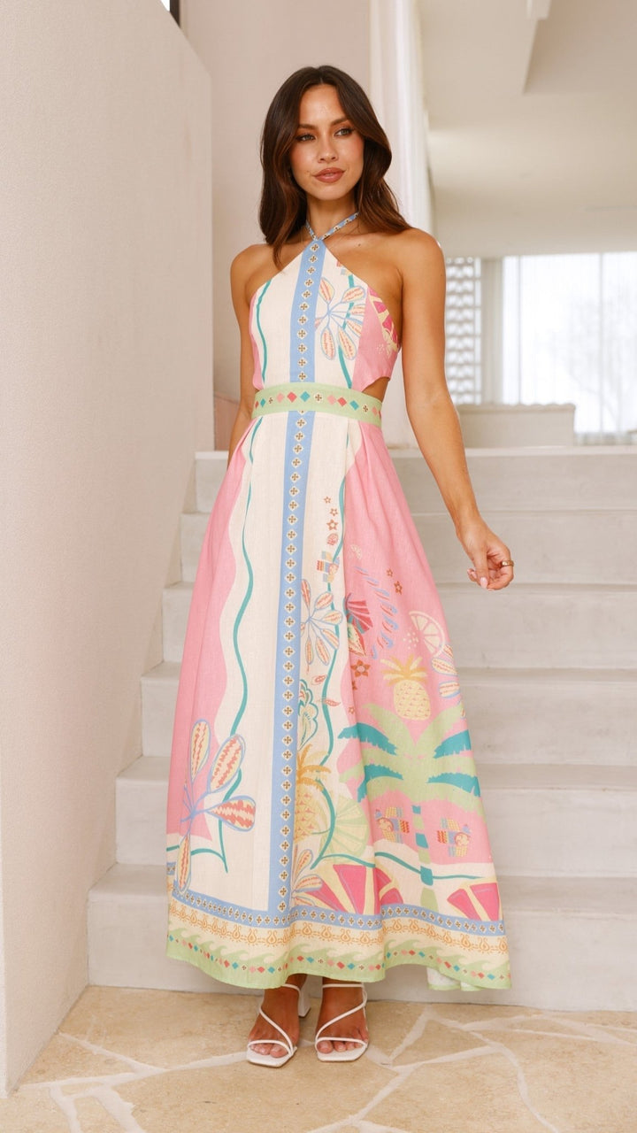 Paloma | Halter Maxi Dress in first_variant_option1 | Elegant Women&