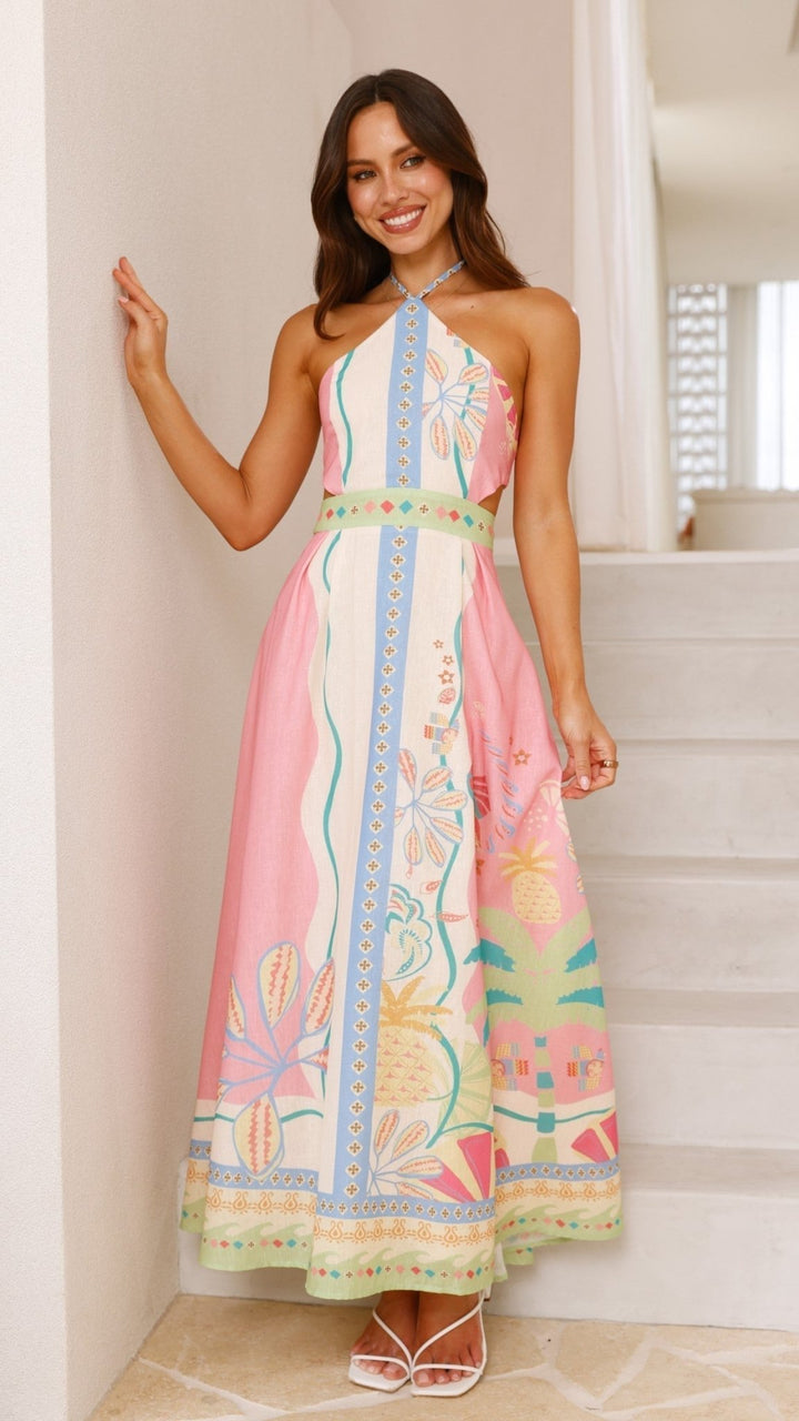 Paloma | Halter Maxi Dress in first_variant_option1 | Elegant Women&